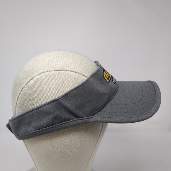 Level Builders Strapback Visor Hat Gray One Size Embroidered Under Armour - Picture 5 of 9